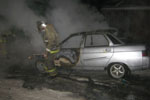 В Арзамасе в результате пожара обгорел автомобиль