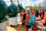 Глава Нижегородской митрополии освятил кресты и купола строящегося арзамасского храма (фото)