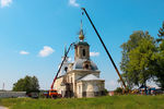 В селе Морозовка состоялось освящение креста и купола восстанавливающейся церкви