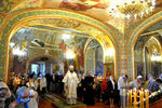 В престольный праздник Преображения Господня в Спасском монастыре Арзамаса состоялось архиерейское богослужение (фото)