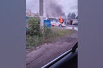 Автобус ПАЗ загорелся у газозаправочной станции в Арзамасе